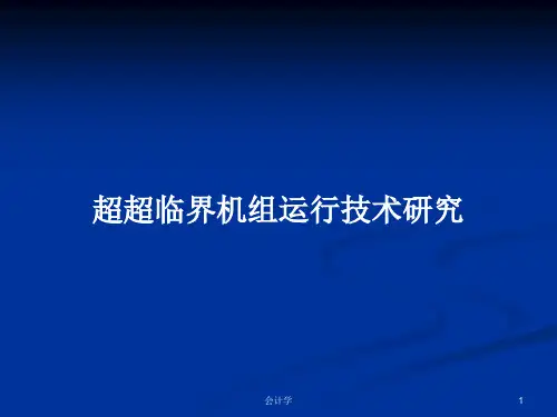 超超临界机组运行技术研究PPT教案