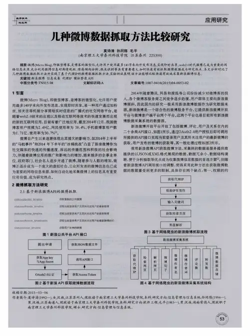 几种微博数据抓取方法比较研究