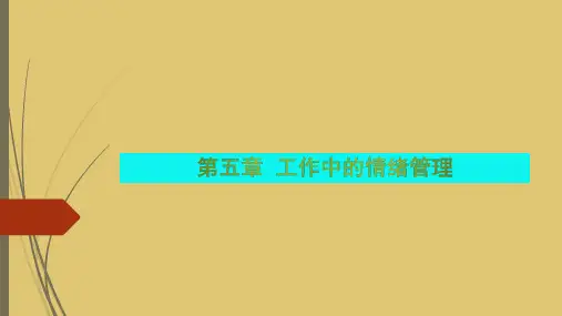 第5章 工作中的情绪管理《情绪管理》PPT课件