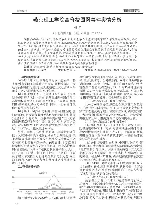 燕京理工学院高价校园网事件舆情分析