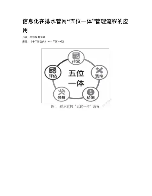 信息化在排水管网“五位一体”管理流程的应用