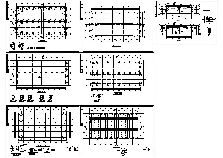 某钢屋架混凝土柱厂房结构施工图