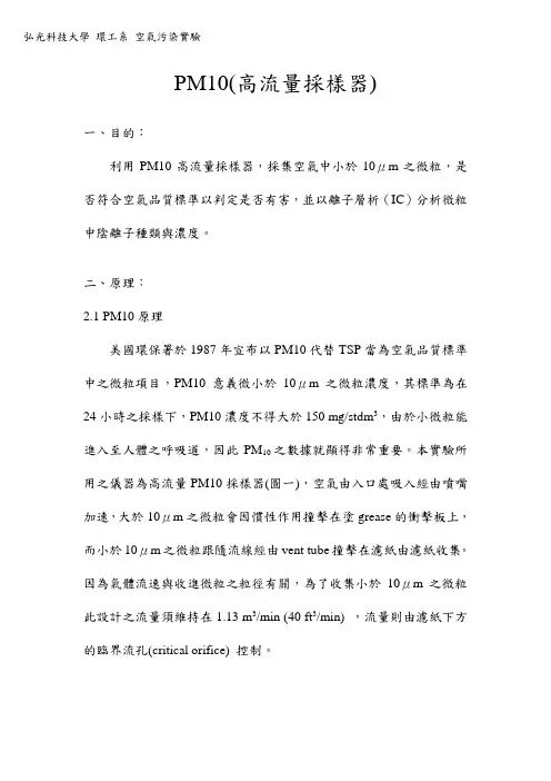 PM10(高流量采样器)