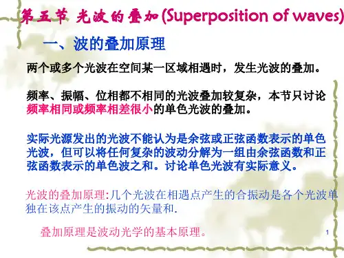 物理光学第一章第五节光波的叠加-邓冬梅