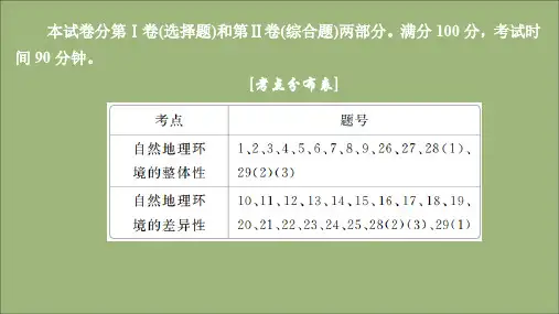 2019_2020学年高中地理第五章自然地理环境的整体性与差异性学业质量测评(五)课件新人教版必修1