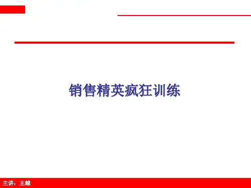 销售精英疯狂训练营(2天一夜)