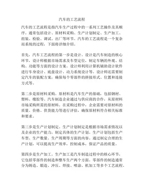 汽车的工艺流程