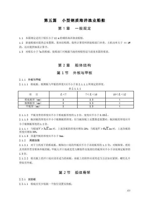 05 小型钢质海洋渔业船舶