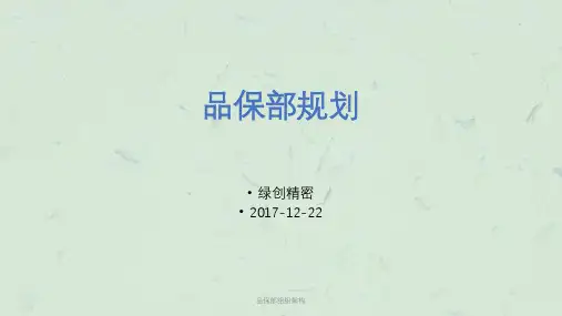 品保部组织架构课件