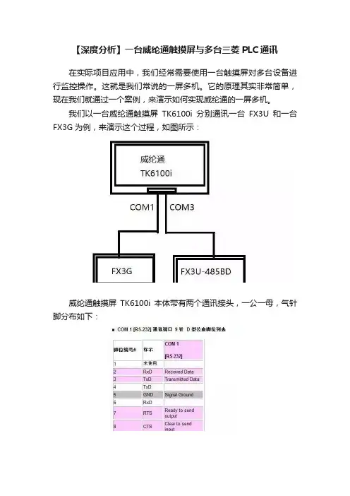 【深度分析】一台威纶通触摸屏与多台三菱PLC通讯