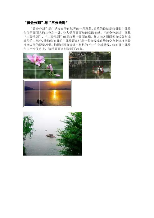 摄影基础(黄金分割即三分法则)