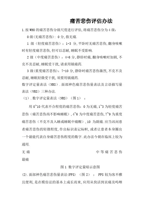 疼痛评估方法