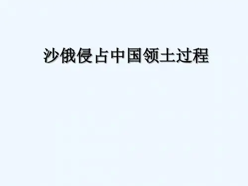 沙俄侵占中国领土过程
