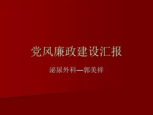 党风廉政建设汇报.ppt
