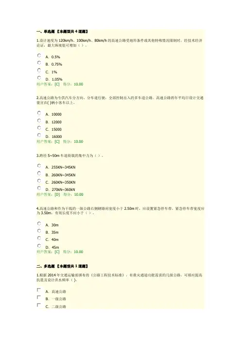 公路工程技术标准-咨询工程师继续教育