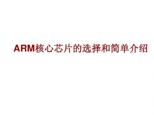 ARM核心芯片的选择
