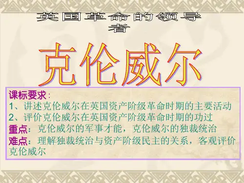 克伦威尔讲课PPT课件