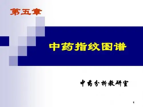 5_第五章_中药的指纹图谱研究-20130310