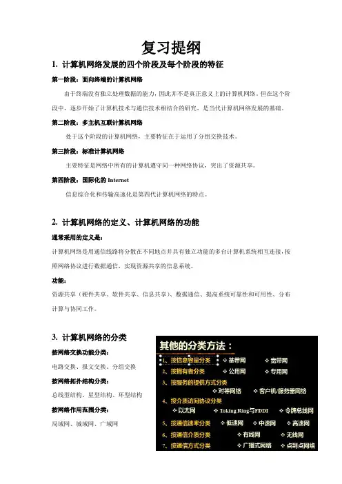 2013北工大计算机网络应用复习提纲整理版
