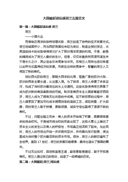 大国崛起读后感荷兰五篇范文