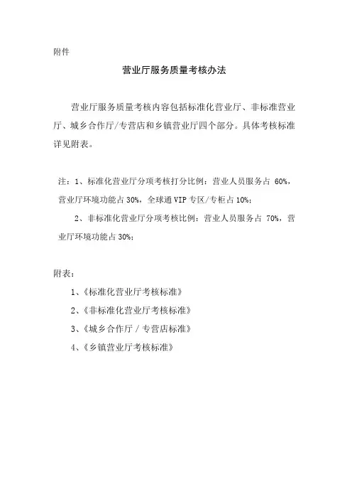 移动营业厅服务管理规范.