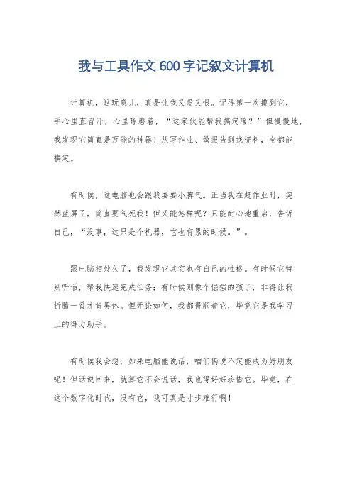 我与工具作文600字记叙文计算机