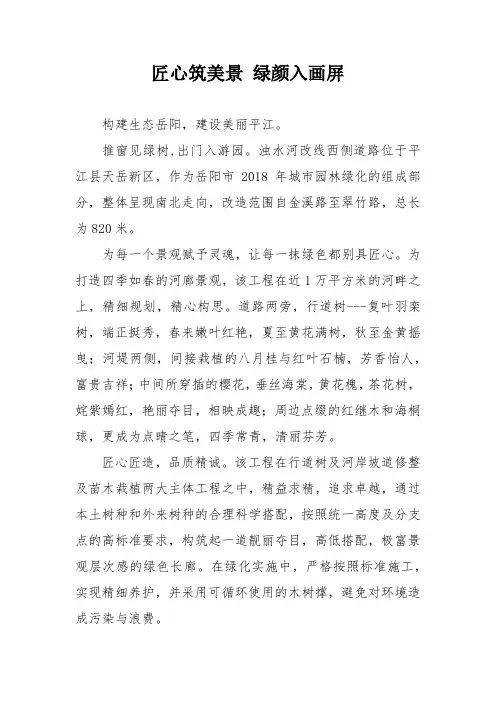 项目工程解说词