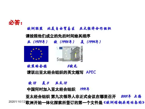 当今世界的经济区域集团化PPT课件