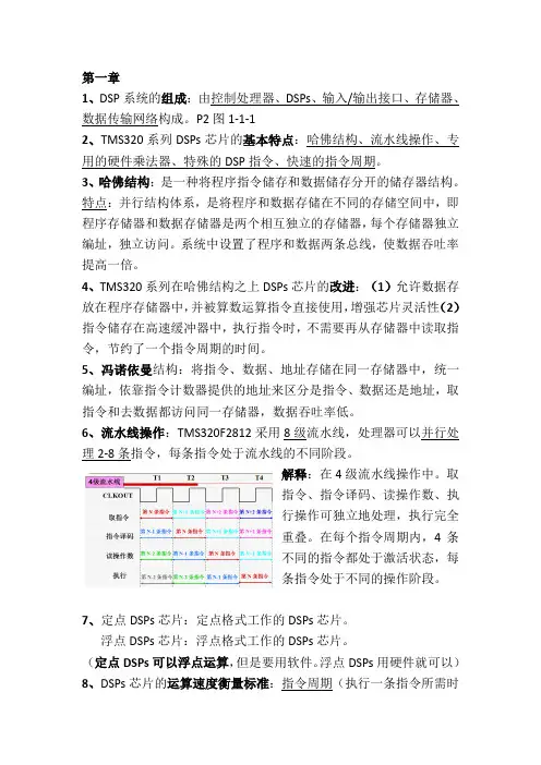 DSP原理及应用技术考试知识点总结太原理工大学(13