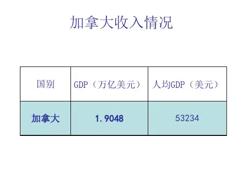 加拿大市场分析ppt课件