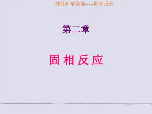 材料科学基础  固相反应