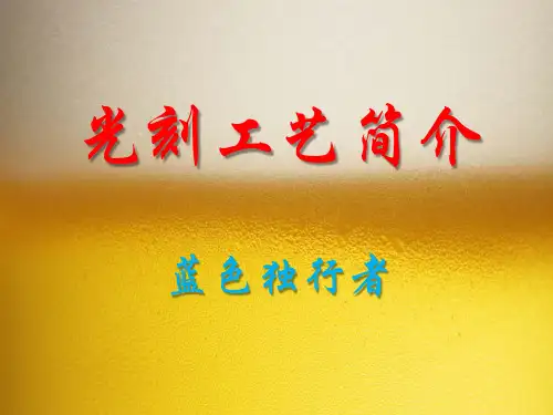 光刻工艺简介-复制