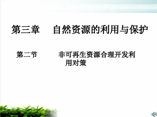 《非可再生资源合理开发利用对策》PPT2 人教课标版