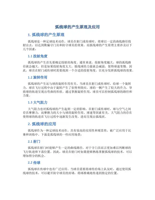 弧线球的产生原理及应用