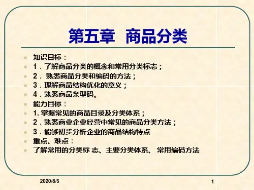 商品分类PPT课件