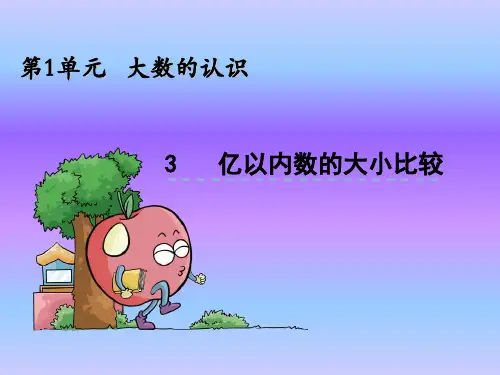 《大数的认识》亿以内数的大小比较