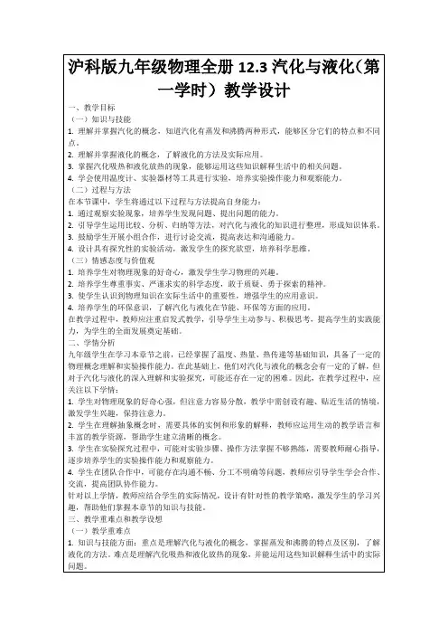 沪科版九年级物理全册12