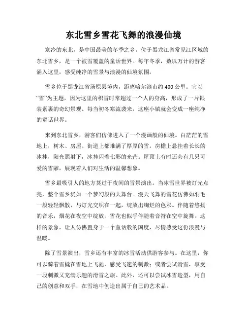 东北雪乡雪花飞舞的浪漫仙境