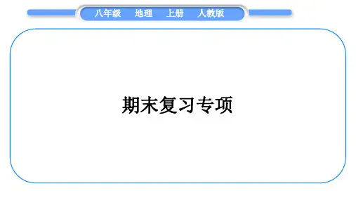 人教版八年级地理上第四章中国的经济发展期末复习专项习题课件