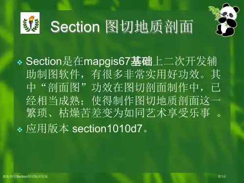 新版利用Section图切地质剖面