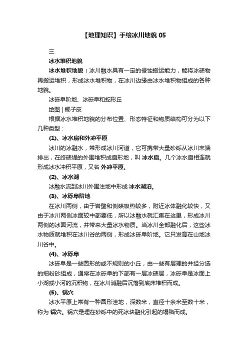 【地理知识】手绘冰川地貌05