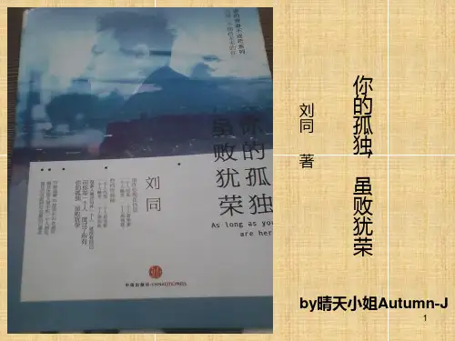 你的孤独,虽败犹荣 读书推荐PPT课件