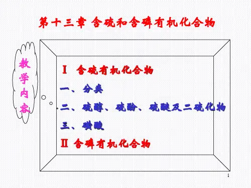 重点Ⅰ含硫有机化合物