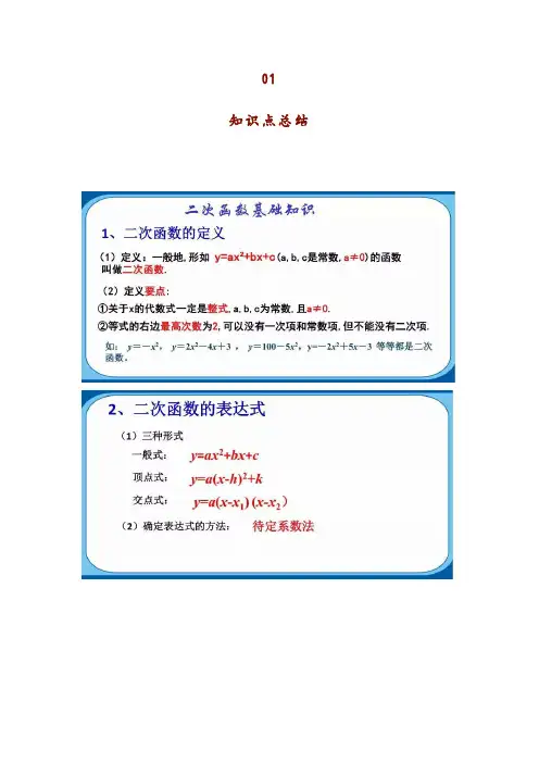 初中数学「二次函数」最全知识点汇总