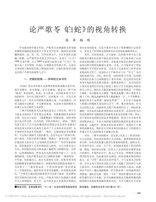 论白蛇中的视角转换