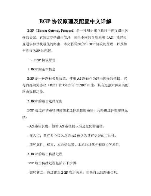 BGP协议原理及配置中文详解