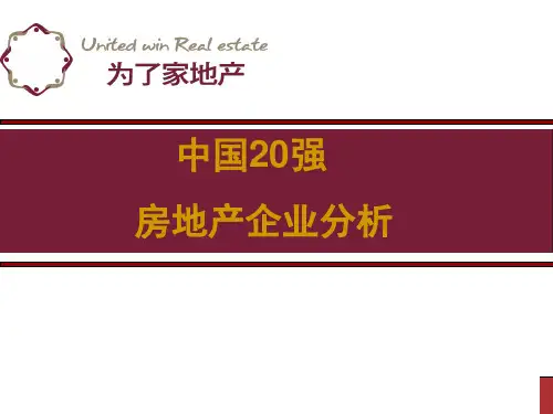 中国房地产20强