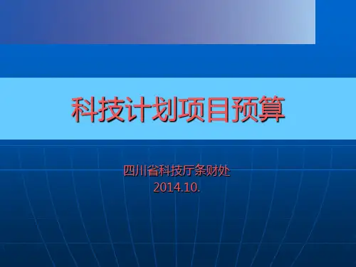 科技计划项目预算ppt
