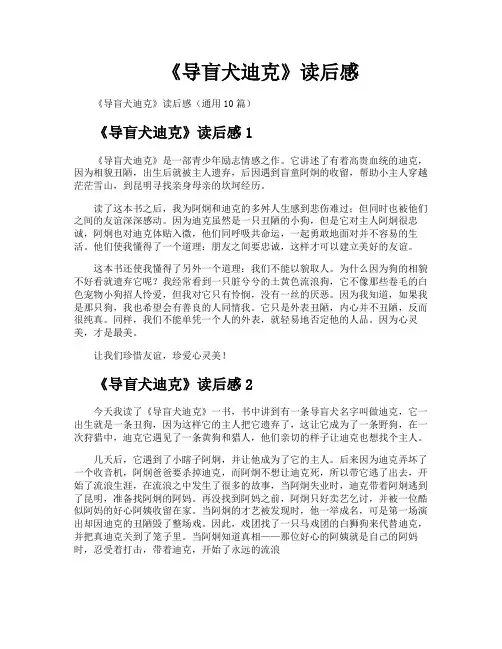 《导盲犬迪克》读后感