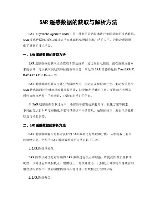SAR遥感数据的获取与解析方法